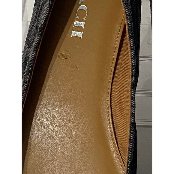 COACH Chelsea Outline Signature Black Smoke Ballet Flats EUR 39 US 8.5 / 10.25" - Picture 8 of 10